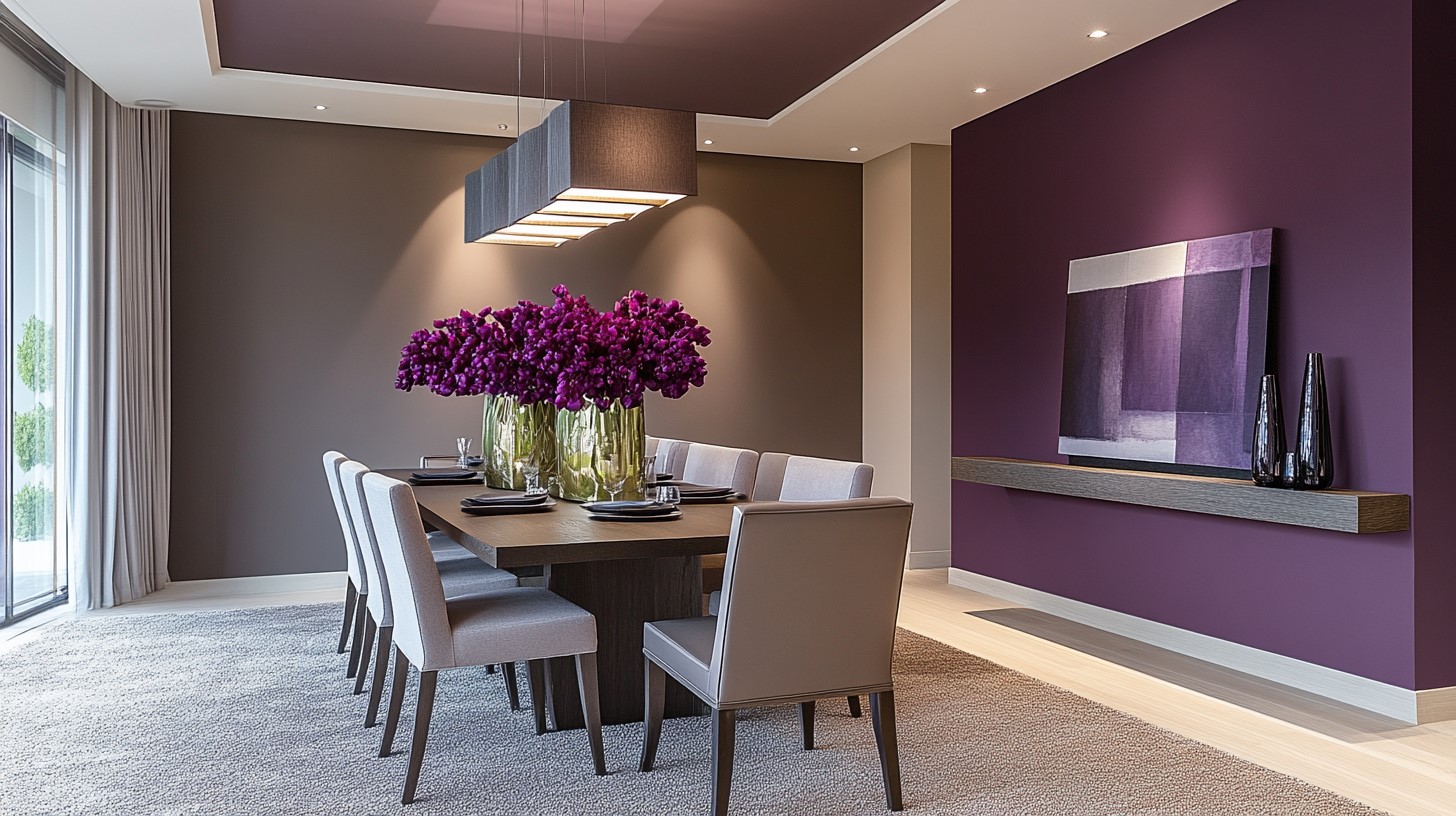 Plum and Grey: Colours for Inside House