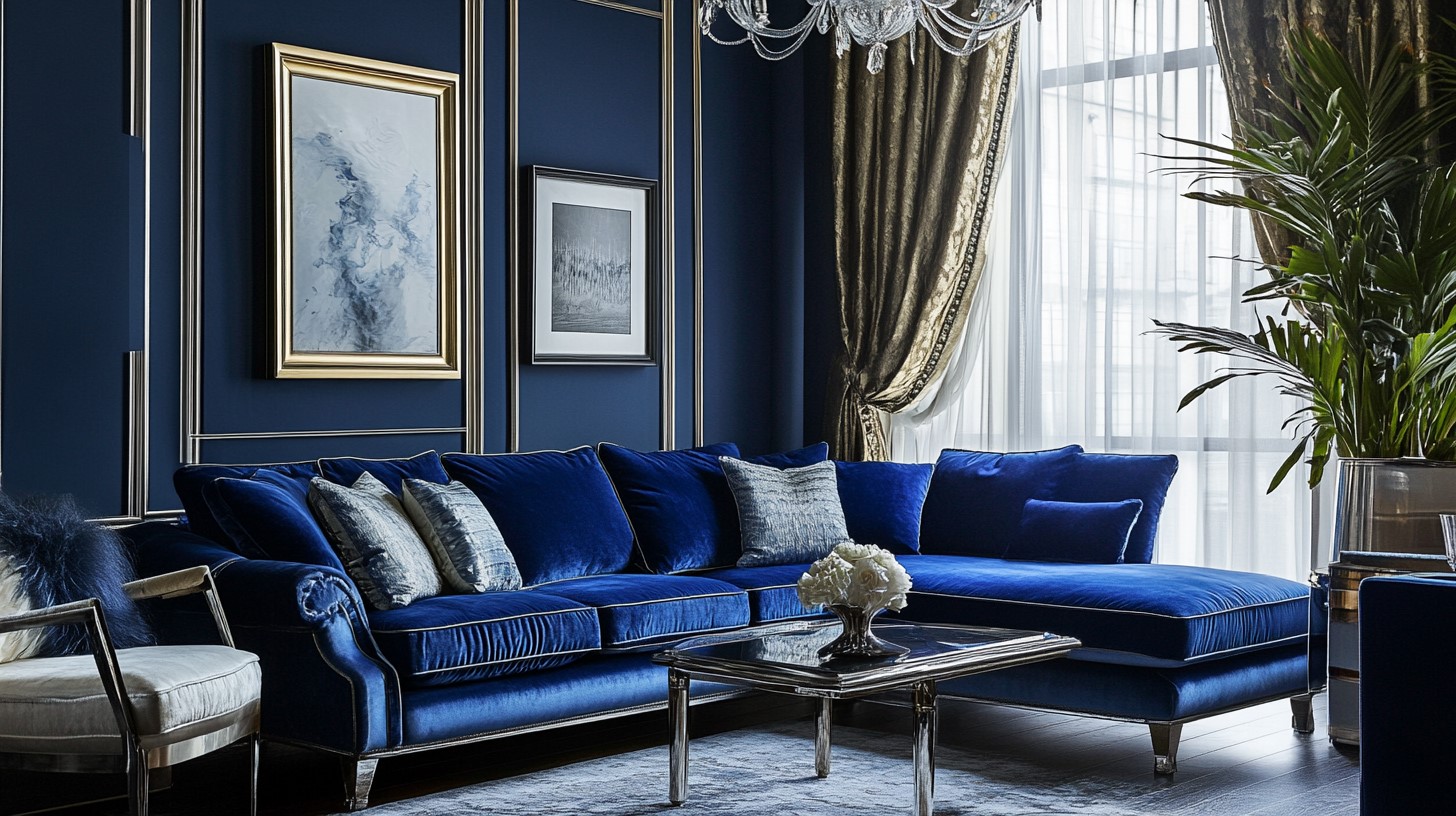 Royal Blue and Silver: Colour Combination for House