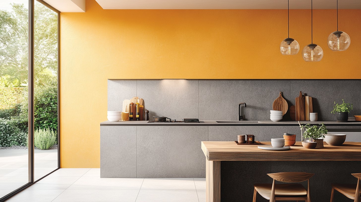 Saffron and Slate: Home Paint Colour Combination