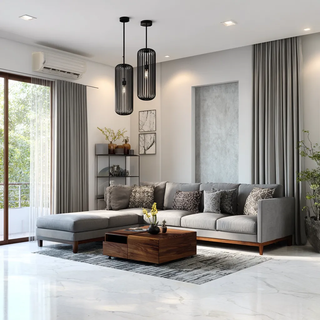 Wall Colour Combination for Living Room