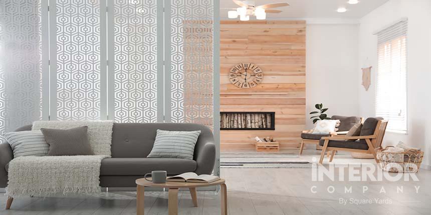 Patterned Modern Partitions for the Living Room