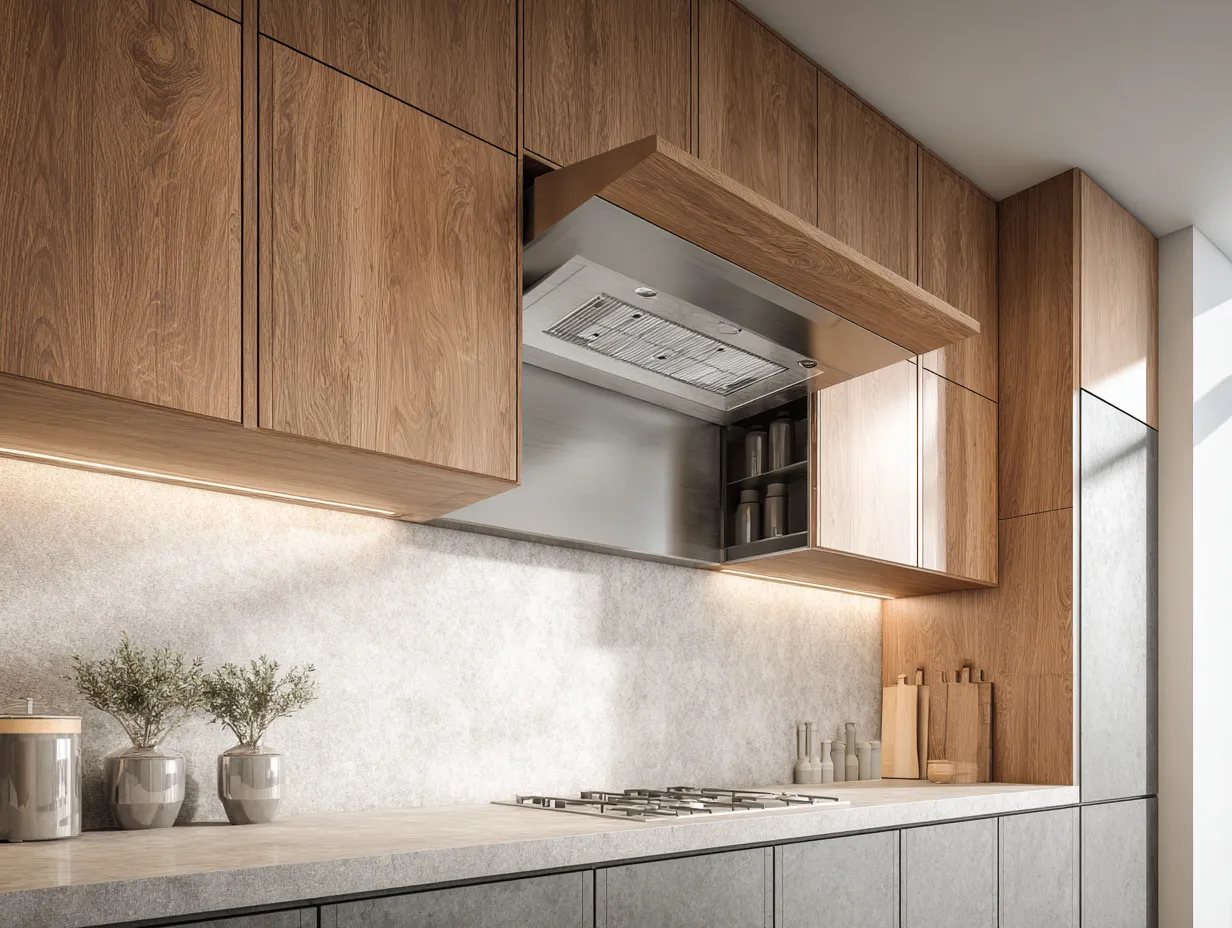Built-In Kitchen Chimney Design