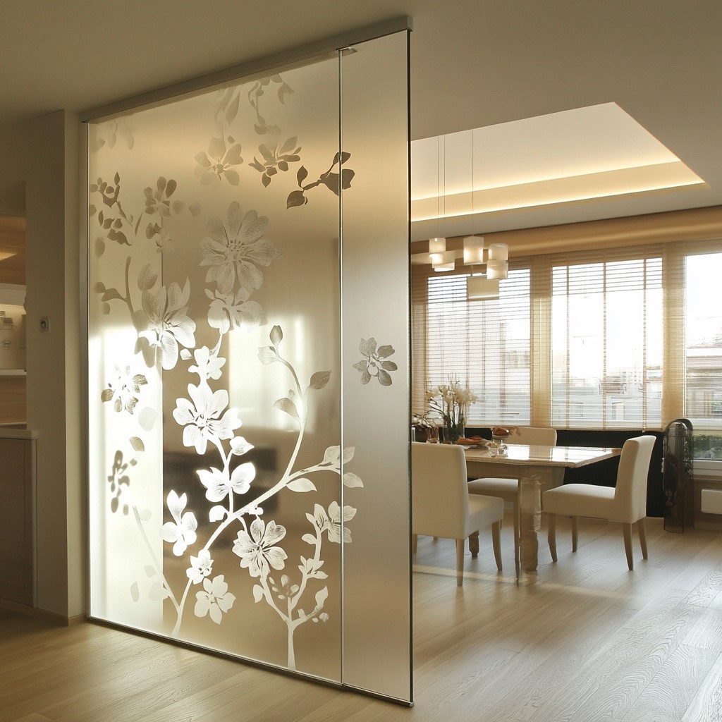 Frosted Glass Wall Partition Design