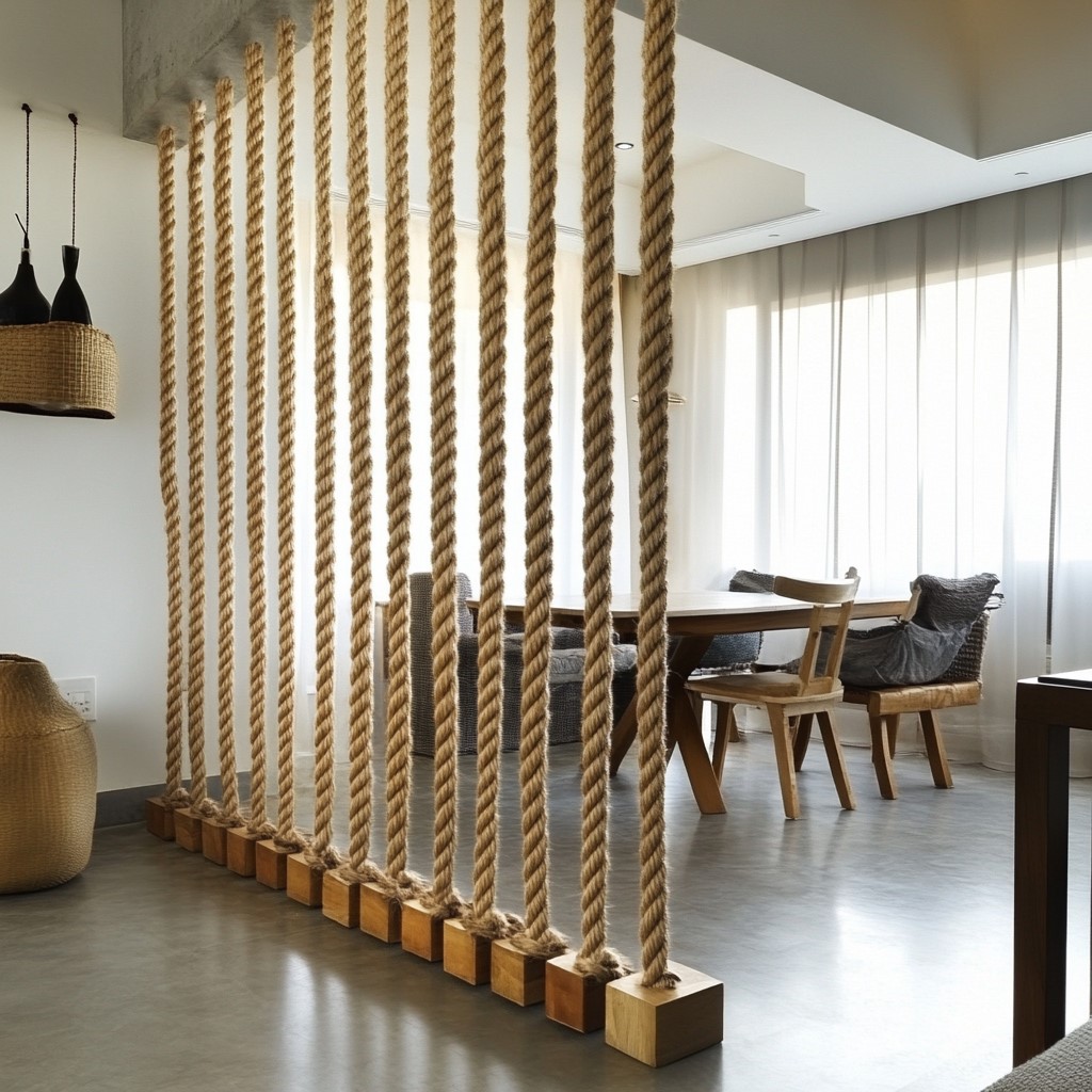 Rope Partition Design for Dining Room