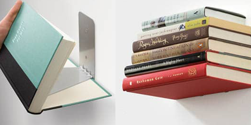 Invisible and Floating Bookshelves