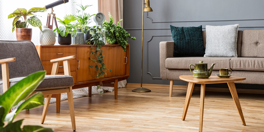 Freshen up the Beige Living Room with Greenery