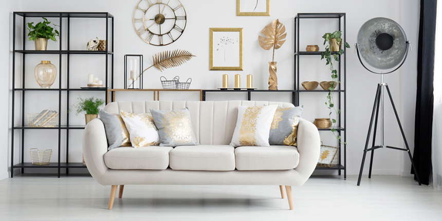 Gold and Cream Living room
