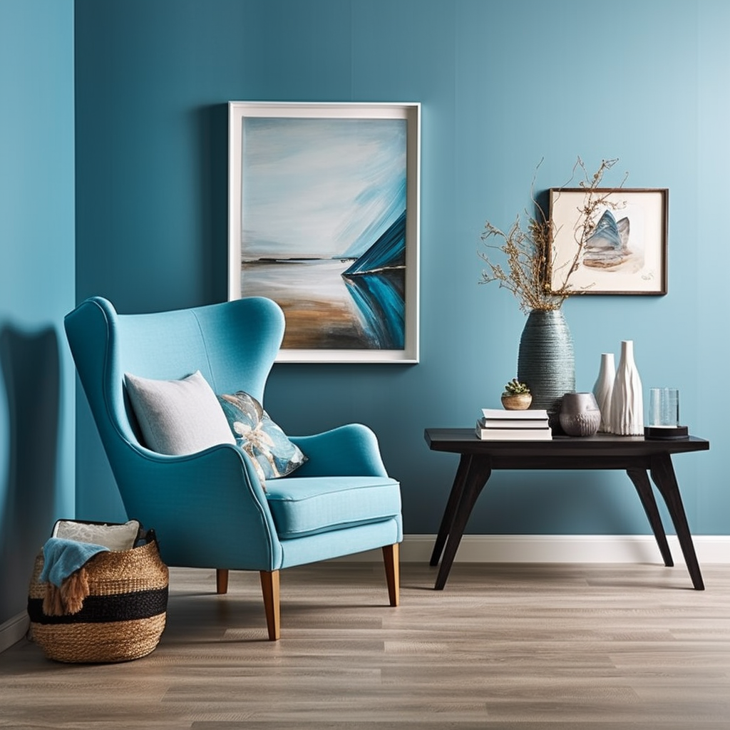 Bluebird Paint Colour for Living Room Walls