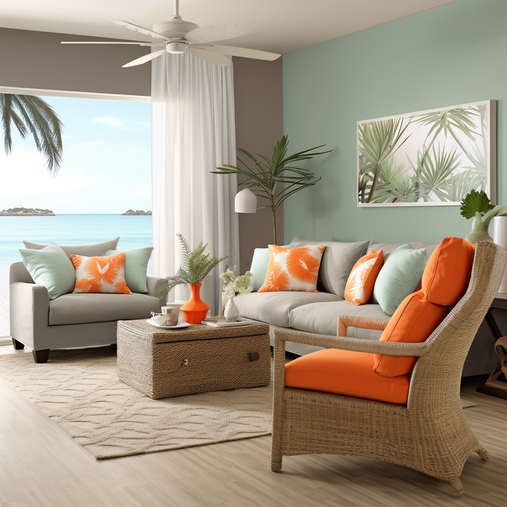 Coastal Fog Colour Design for Living Room
