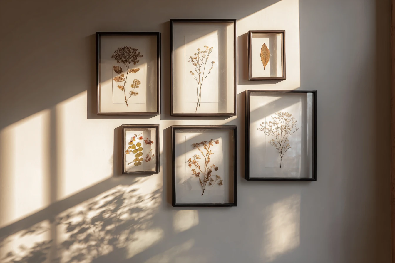 DIY Home Interior Decorating Ideas Featuring Pressed Flower Frames