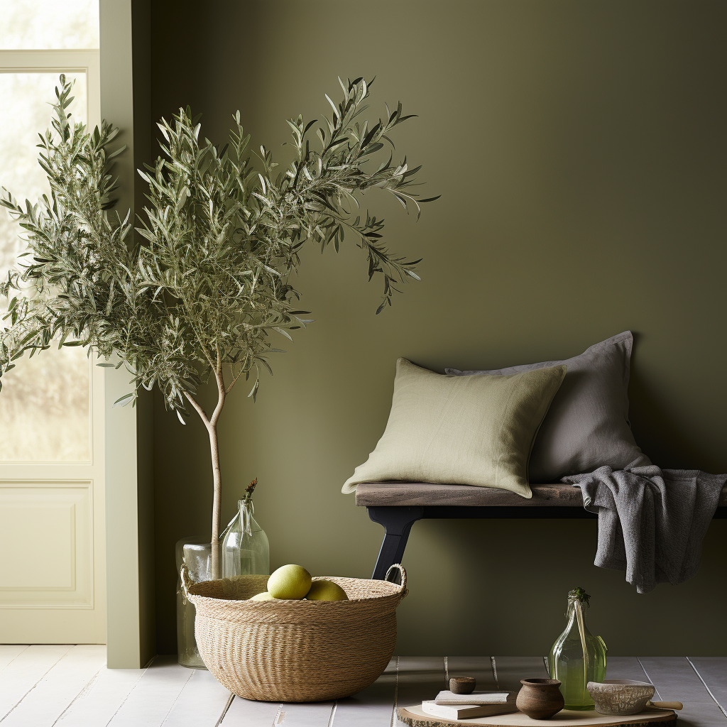 Olive Grove Paint Ideas for Drawing Room