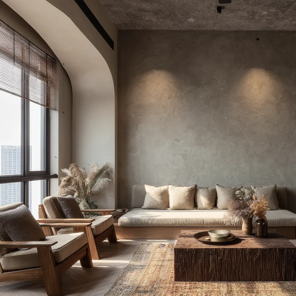 Matte Finish Wall Colour Combination for Living Room