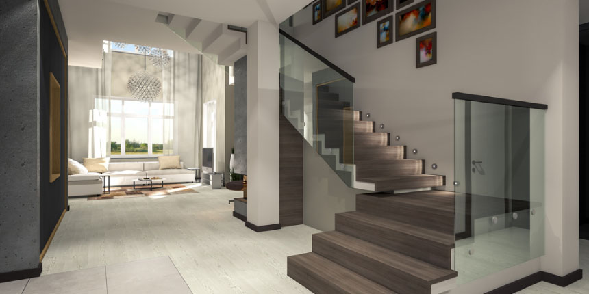 Abstract Art- Stairs Decoration Ideas