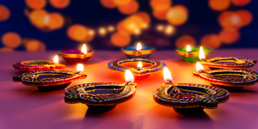 Colourful Diya for Diwali Decoration