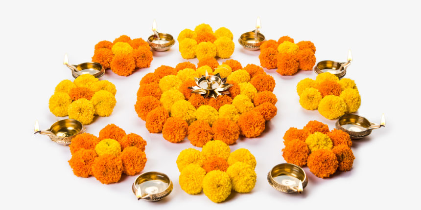 Easy and Beautiful Diya Decoration with Flowers
