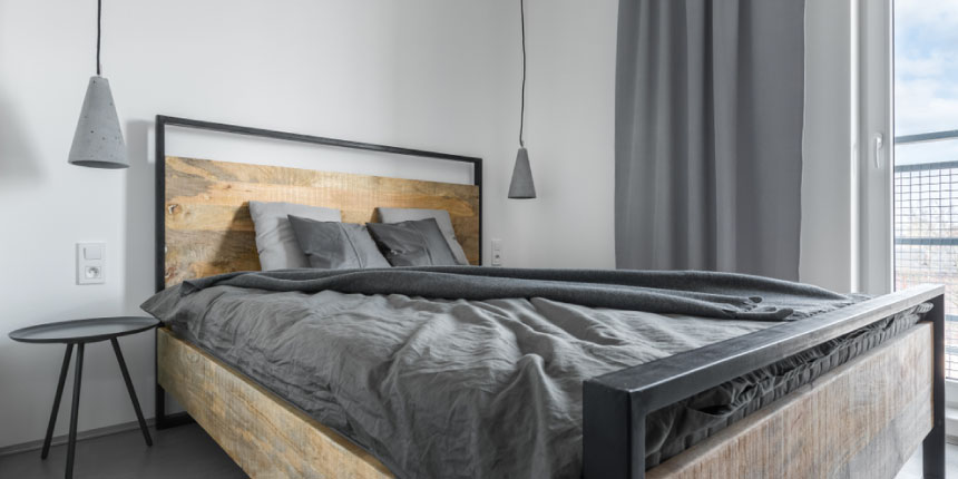 Modern Metal Bed with Storage