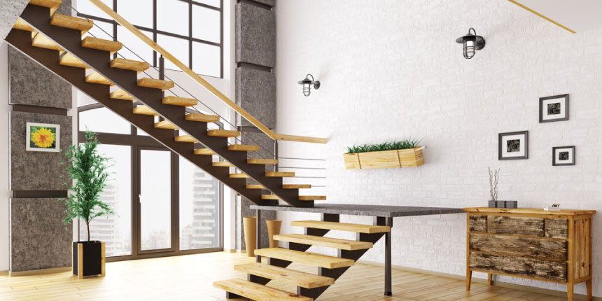 Modern Rustic Stairs Interior Design