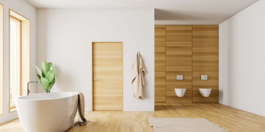 Wooden Bathroom Door