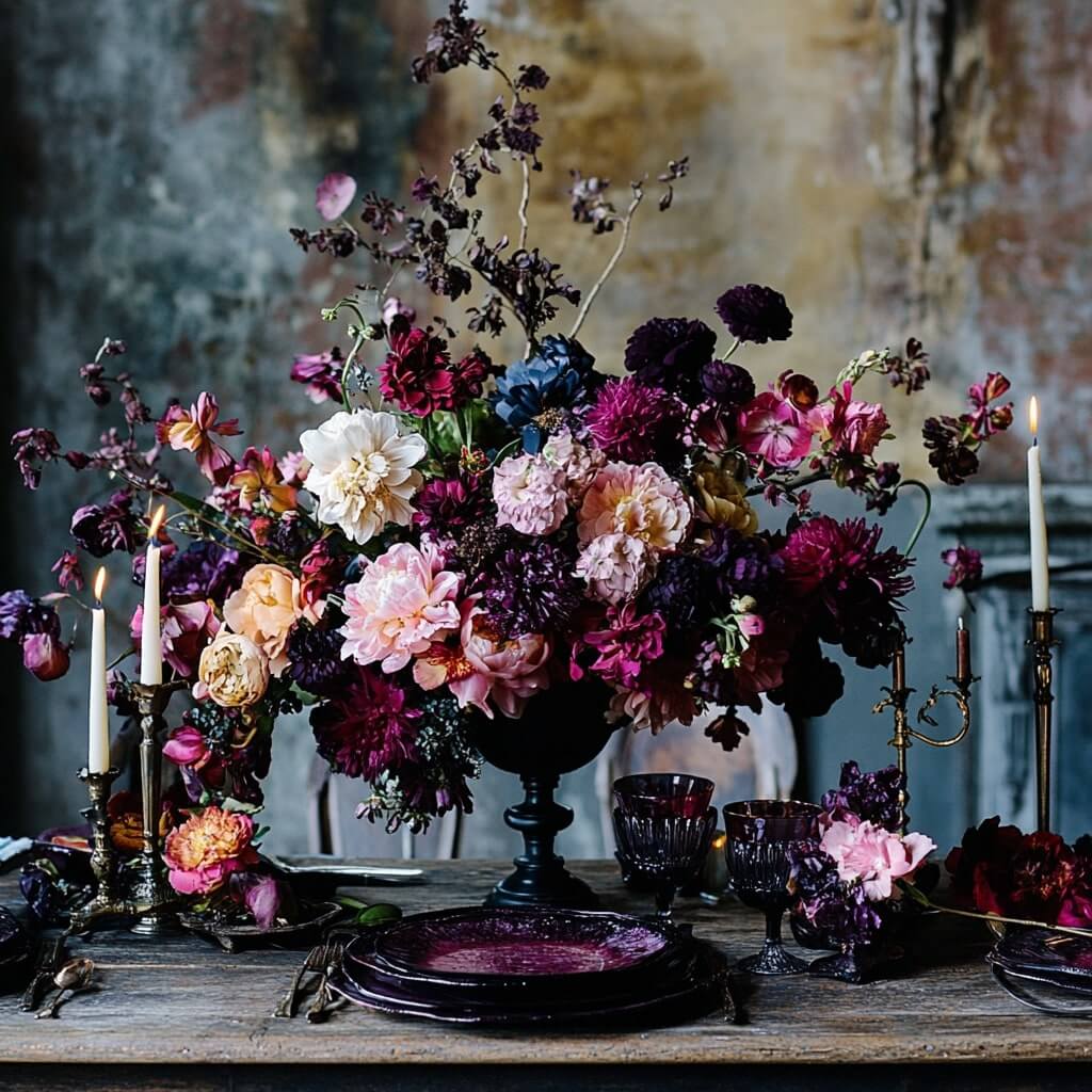 Dark and Vibrant Flowers for Contemporary Room Decoration