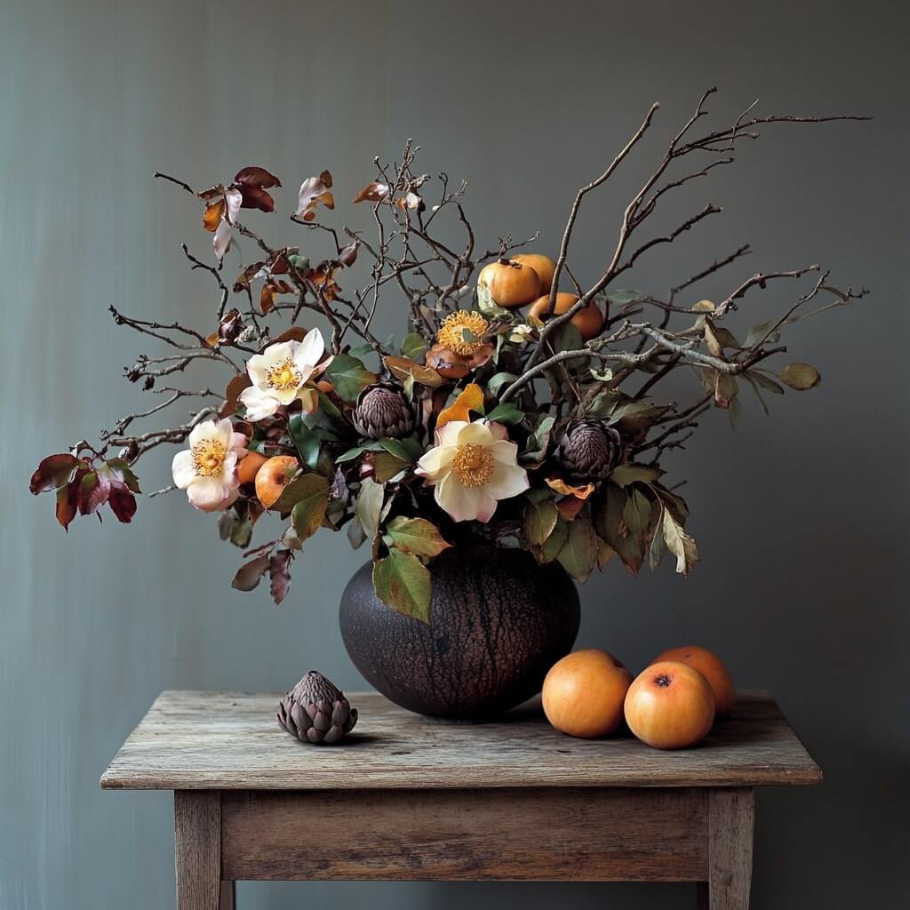 Earthy Arrangement for Organic Floral Decoration