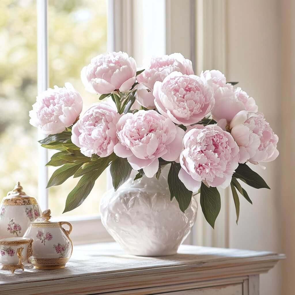Pretty in Pastel Pink Peonies for Floral Decoration