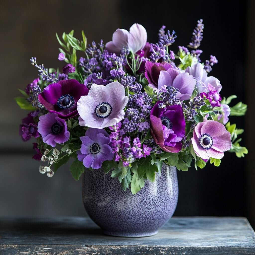 Purple Rain as Bold Room Flower Decoration Idea