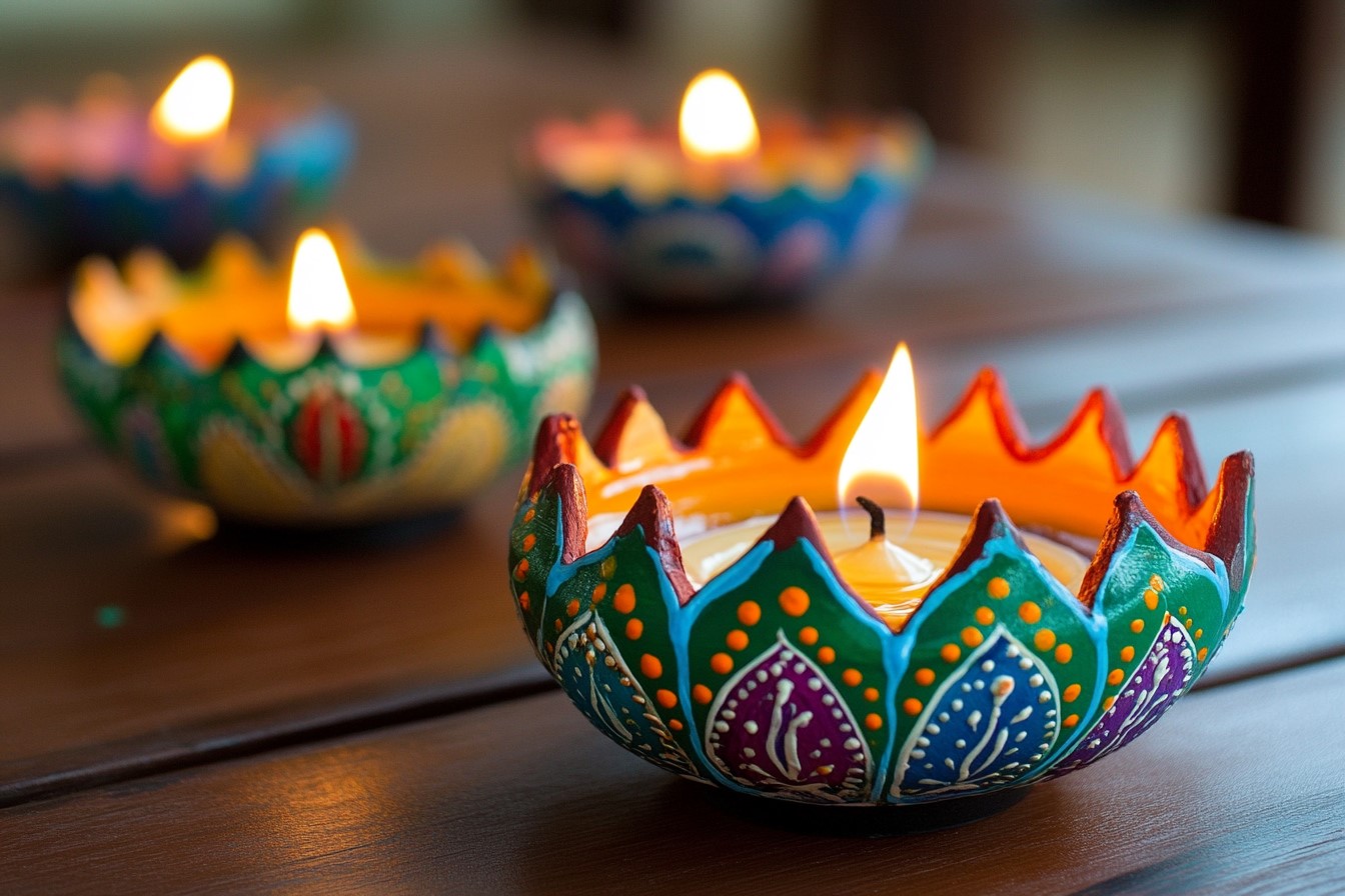 Simple Hand-Painted Diya Decoration