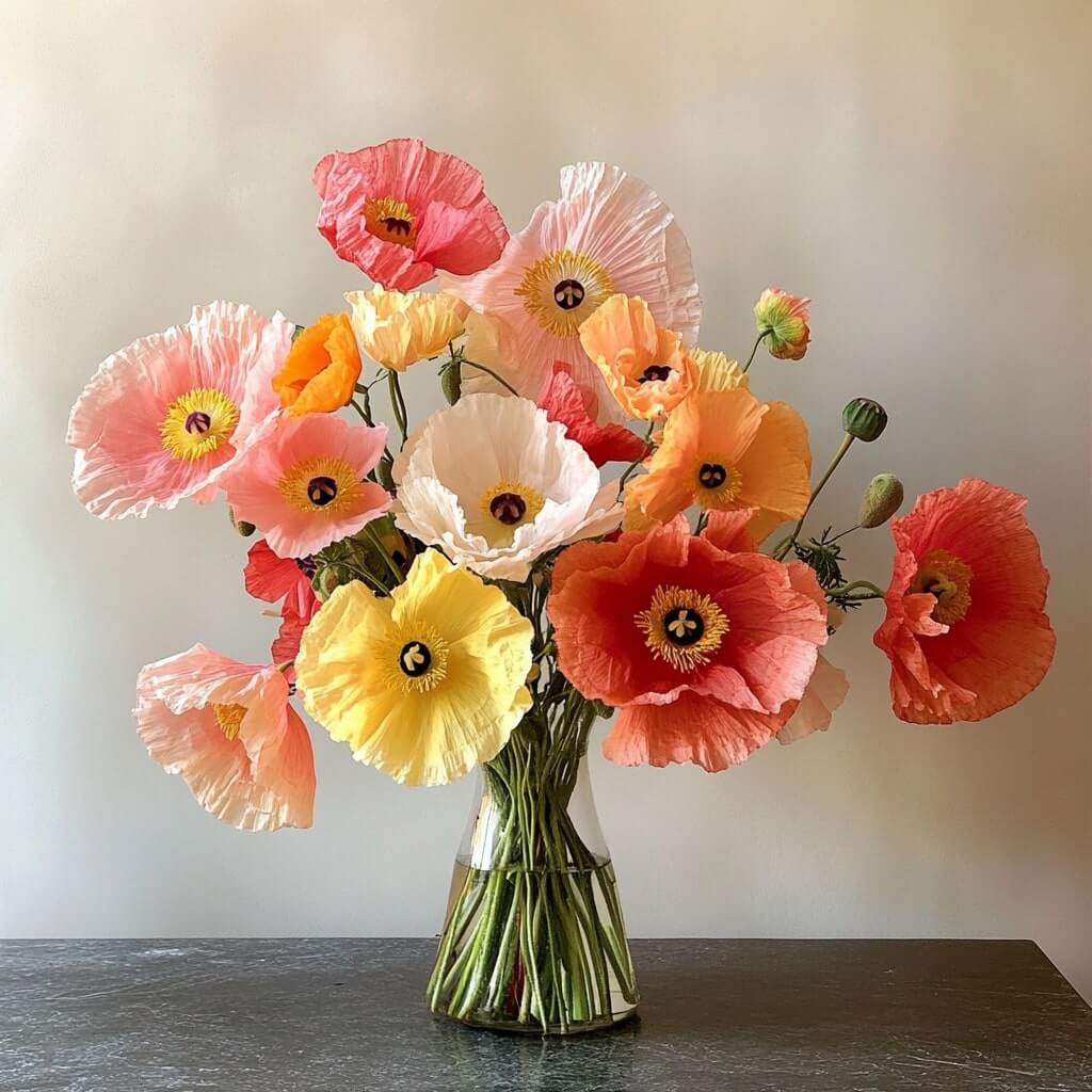 Springtime Poppies for Cheerful Flower Decoration