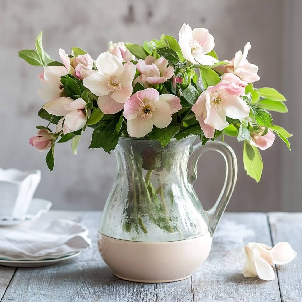 Water Pitcher Flower Arrangement for Flower Decoration