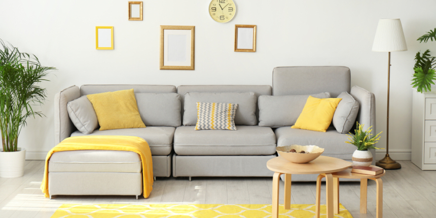 Add Sunshine in living room with Yellow