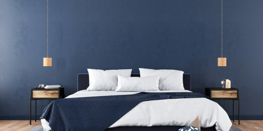 Navy Blue theme idea for bedroom