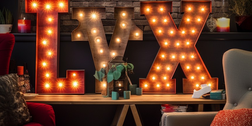 Crafty Xmas Marquee Letters outdoor christmas light ideas