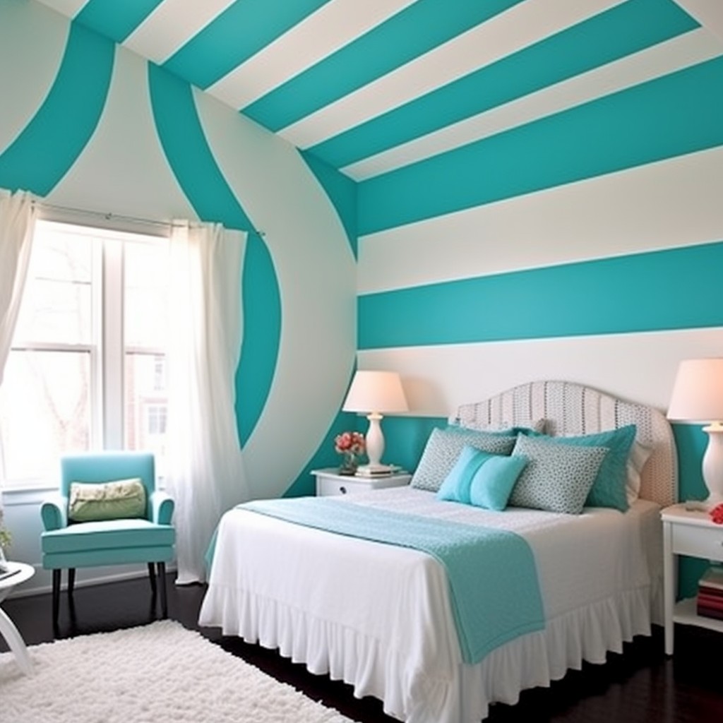Dynamic Stripes- Ceiling Paint Color Design