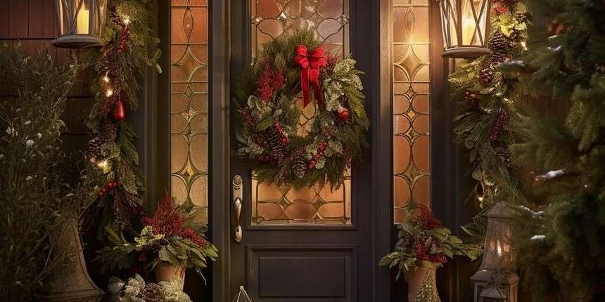 Cosy Door Ensemble - Christmas Door Decor Ideas