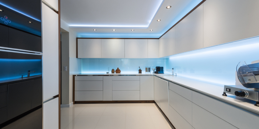 L shape Ceiling Design for your modular kitchen