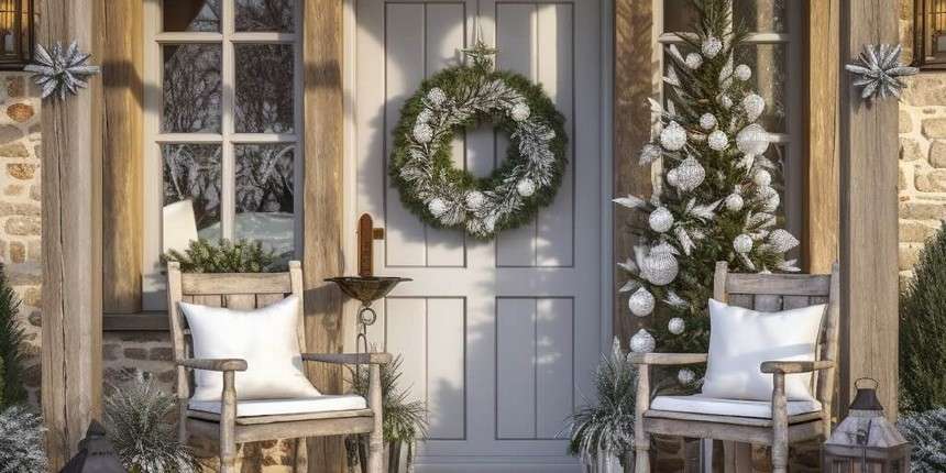 Farmhouse Chic - Christmas Door Decorations