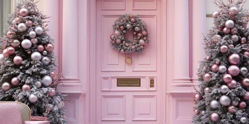 Feminine Pink Wonderland - Christmas Door Decorations
