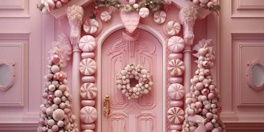 Gingerbread House Fantasy - Xmas Front Door Decorations