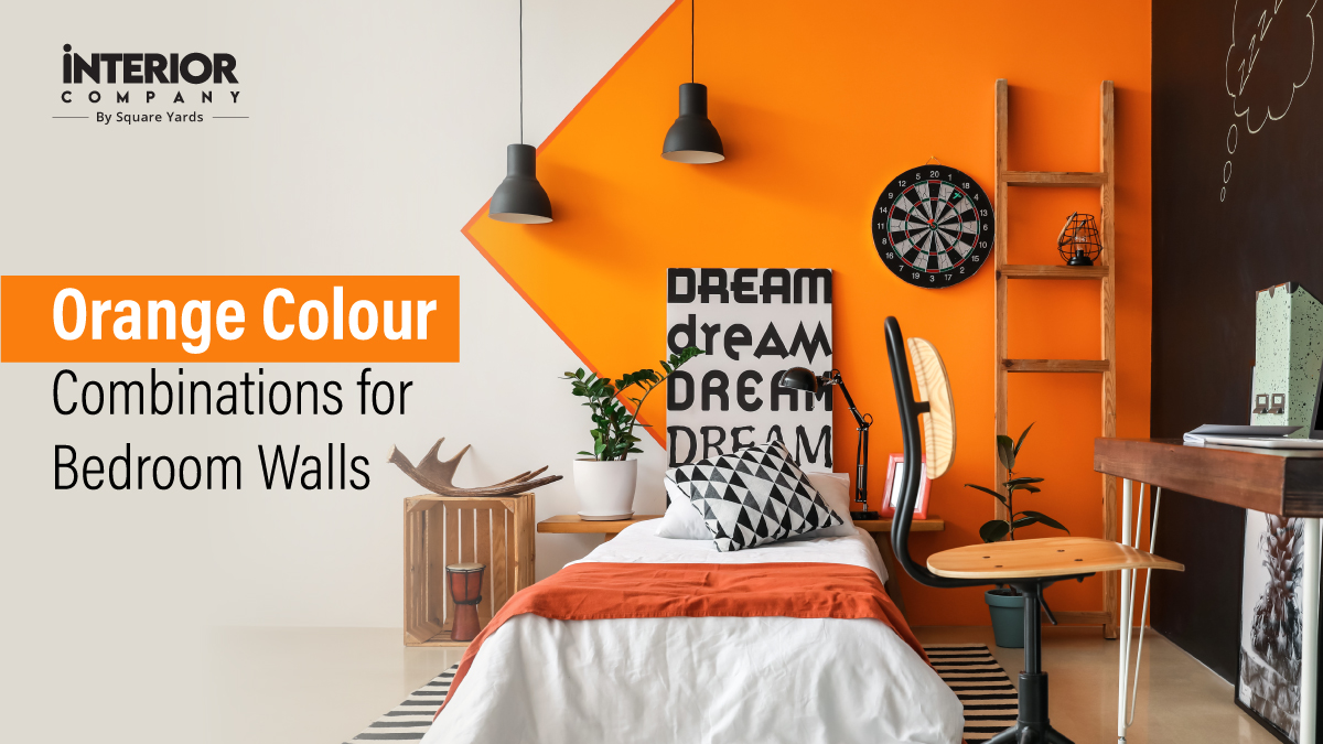 15 Amazing Orange Two Colour Combinations for Bedroom Walls