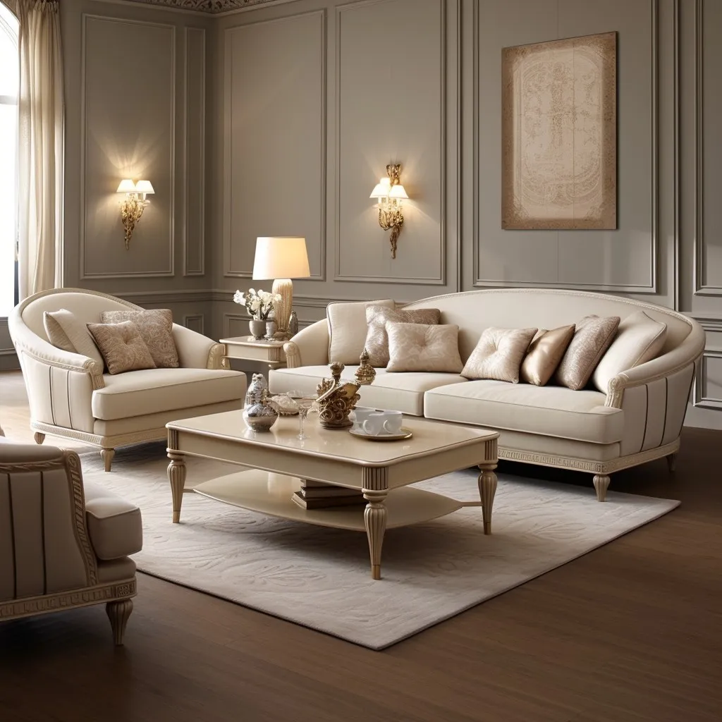 Beige and Cream Sofa Colour Combination