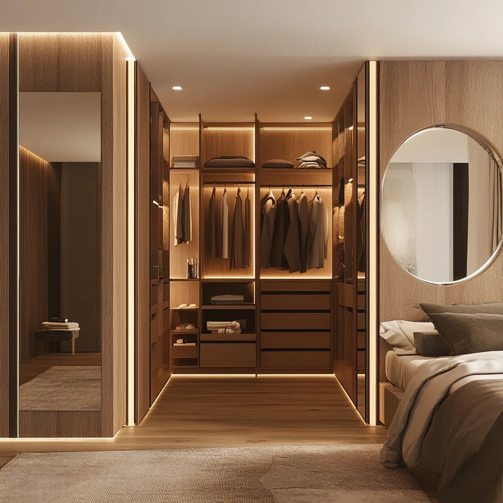 Corner Walk-In Wardrobe Design