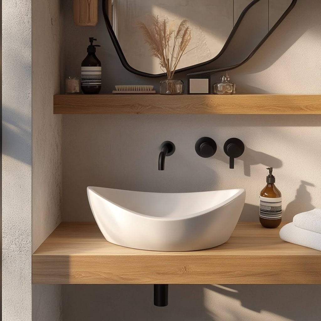 Corner Wash Basin Design