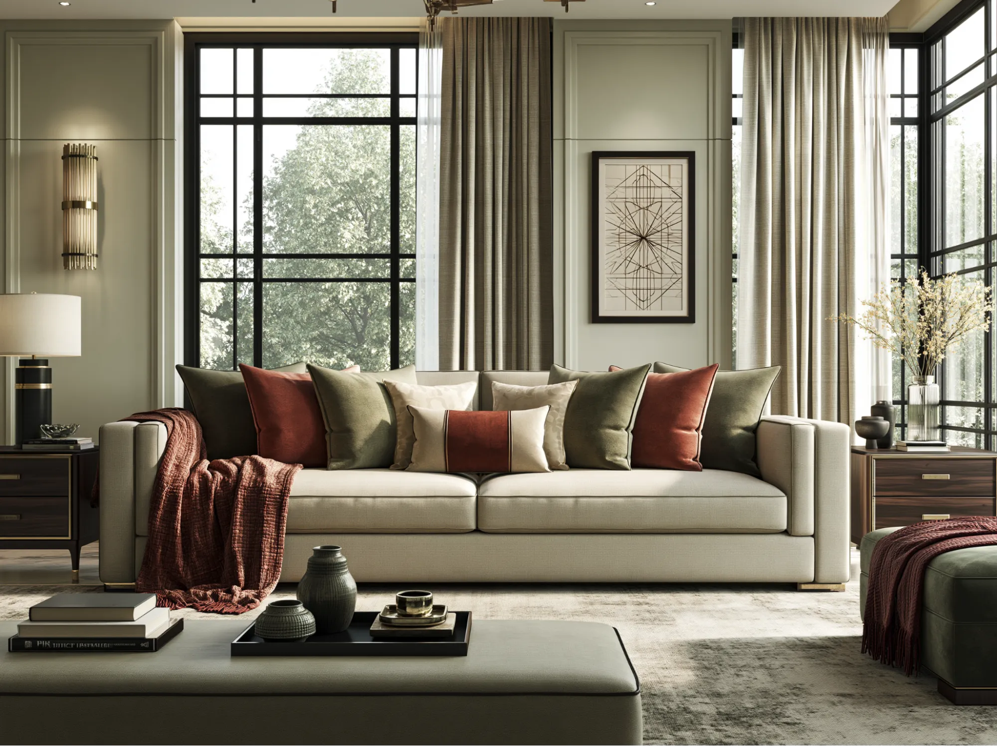 Cushion and Sofa Cover Colour Combination
