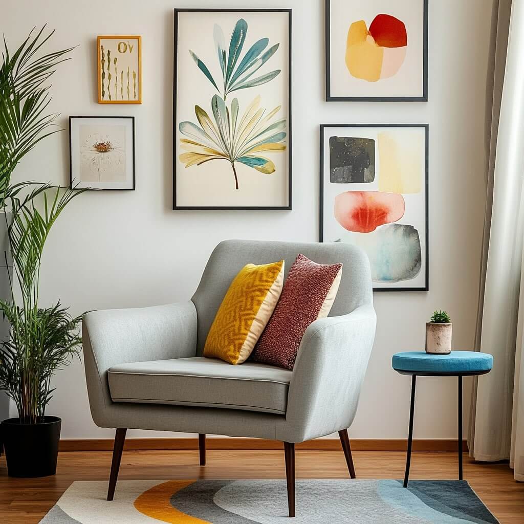 DIY Art for Corner Wall Design