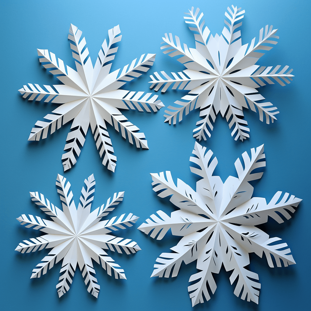 DIY Christmas Decorations Cut-out Paper Snowflakes