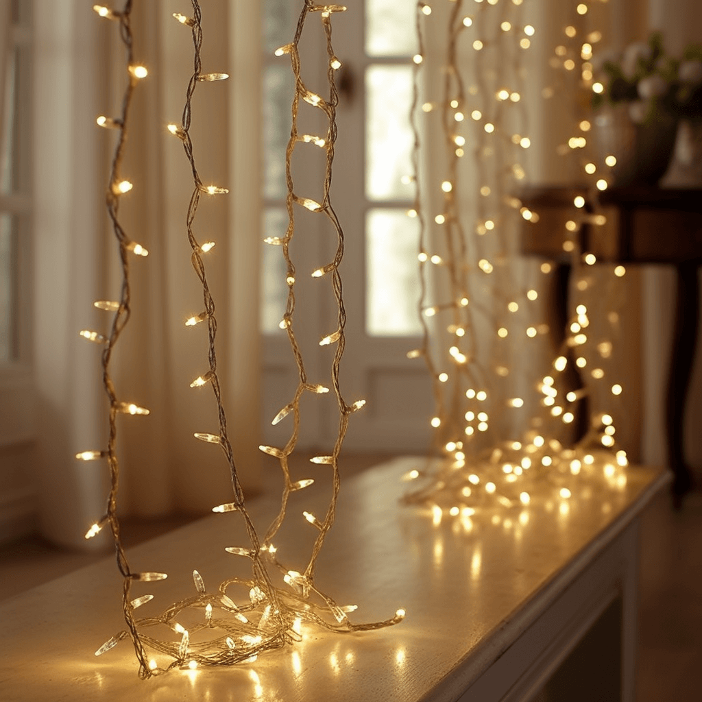 DIY Christmas Decorations Fairy Light Garlands