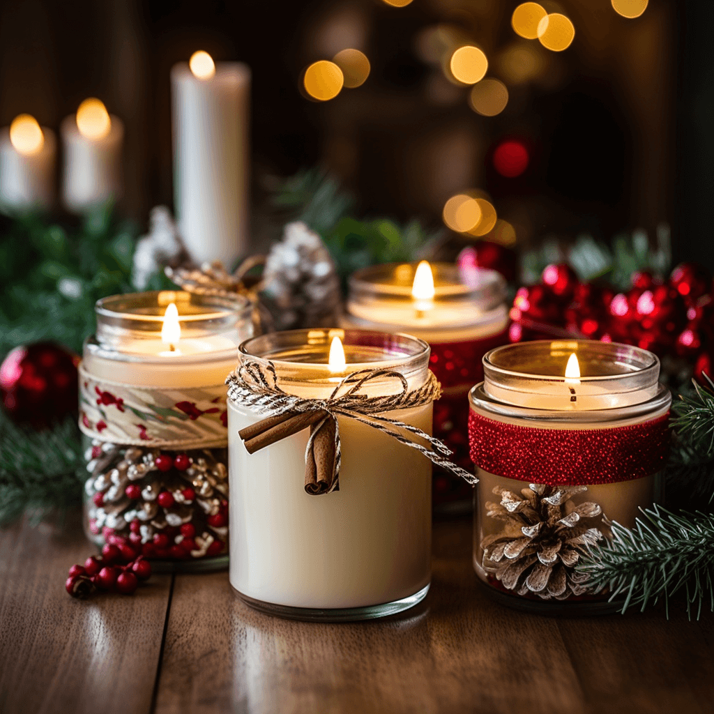DIY Christmas Decorations Homemade Sweet Scented Candles