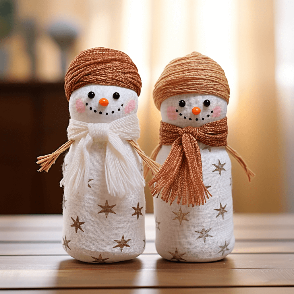 DIY Christmas Decorations Upcycled Toilet Paper Snowmen
