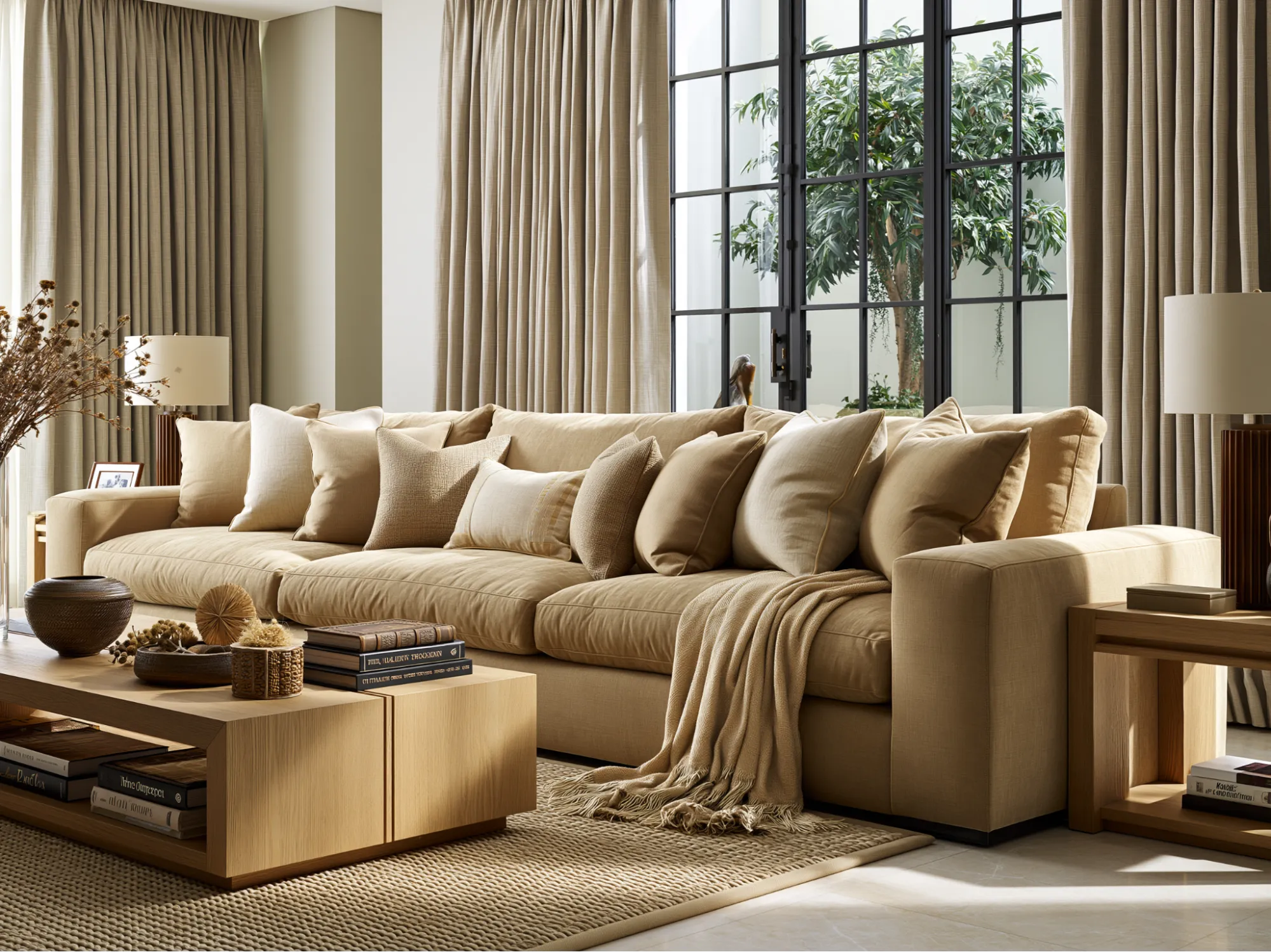 Earthy Neutral- Latest Sofa Colour Combination