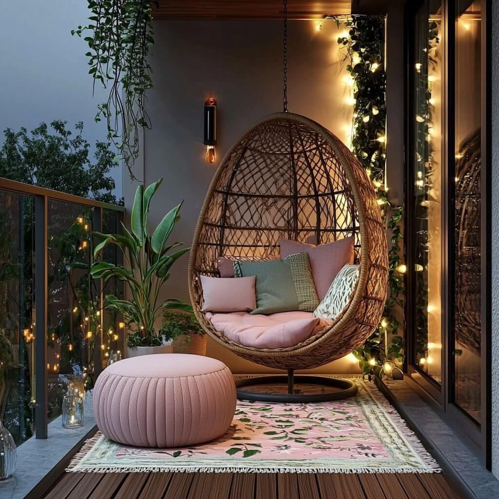 Egg Chair Small Balcony Seating